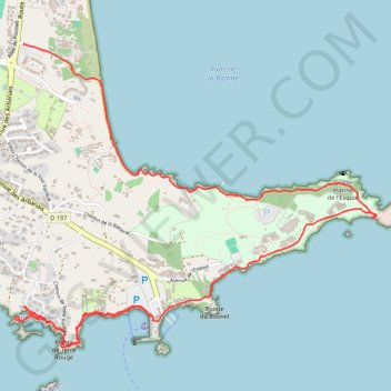 Côte Est de la presqu'île de Giens GPS track, route, trail