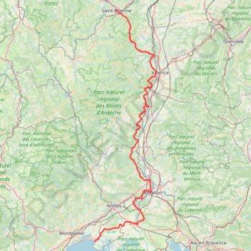 GR42 Balcons du Rhône (2021) GPS track, route, trail