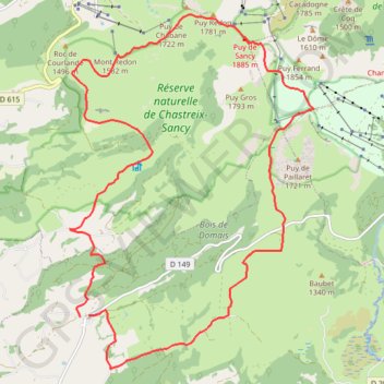 Puy de Sancy GPS track, route, trail