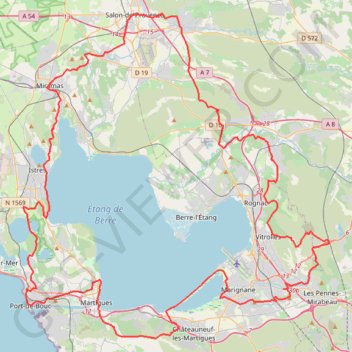 Tour de l'Etang GPS track, route, trail