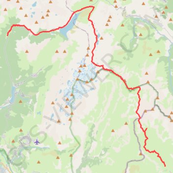 Traversée de l'Oisans en Snowkite GPS track, route, trail