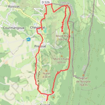 Le parcours des 3 collines GPS track, route, trail