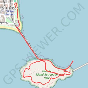 The Granite Island Run GPS track, route, trail